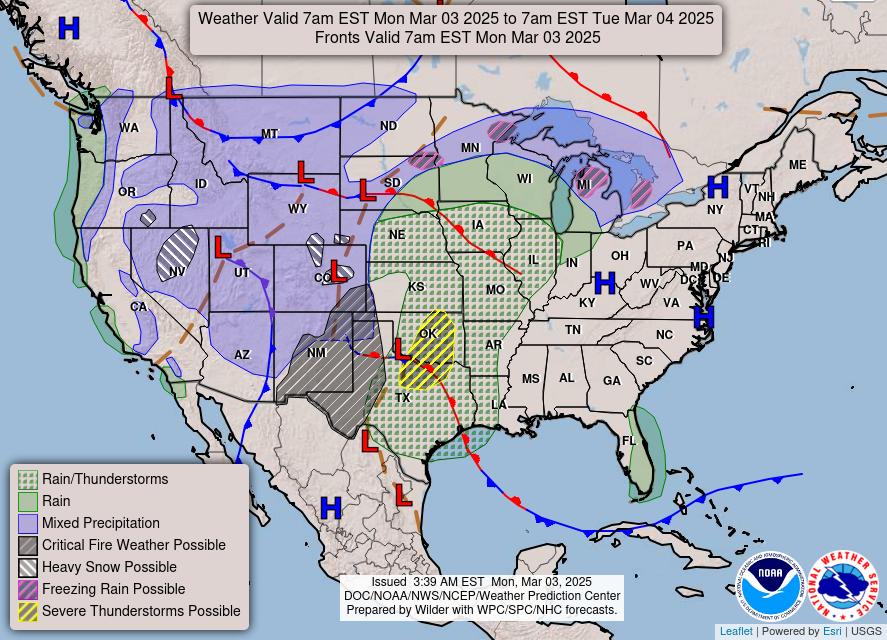 Link to Weather Service NW Weather March 3